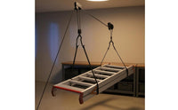 Roof-Mounted Pulley Hanger Black Metal Ceiling-Mounted Hoist System Heavy Duty