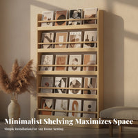 mounting surface surfaceMounted shelf space-saving Design front-display shelf Space-Saving Display Shelf for children, Book Lovers, Behind the Door, Bedroom, Nursery