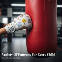 Thickened Padding Child S Boxing Gloves Shock Absorbing children's Punching Gloves Hook-and-Loop Fastener Wrist Support for Beginners