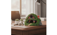 Mossy Aquatic Tank Cottage Textured Aquascape House Realistic Aquatic Hideout Safe for Miniature Landscape