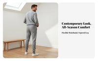 French Terry Knit Cuffed Ankle Sports Pants Comfortable Cuffed Ankle Sweatpants Stretchy Drawstring Jogger Pants Breathable for Adults, Athletes, Daily Wear, Workout, Lounging, Running
