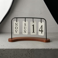 Desktop Date Flip Calendar Tabletop Desktop Calendar Ornament Desk Decor Reusable