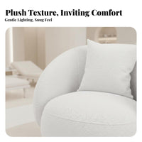Wabi-Sabi Inspired Curved Sectional Sofa Creamy cream Curved sectional Sofa Minimalist Aesthetic Lounge Seating Deep Seat for Interior Designers, Business Owners, cosmetics studio, Reception Area, Living Room, Hotel Lobby