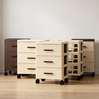 Drawer Nightstand with Storage Shelf for Bedroom