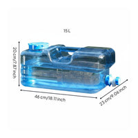 Food-Grade Material Flat Rectangular Water Carrier Large Capacity Outdoor Equipment Space-Saving Shape for Picnics