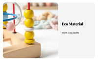 Educational Bead Maze Toy Develops Fine Movement Skills Wooden Bead Maze Promotes Hand-Eye Coordination for Infants, Toddlers