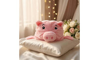 Stuffed Pig Costume Headpiece Tie Straps Piglet Headwear