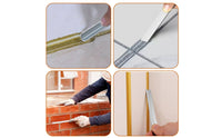 6 Pieces Plastering Tool Set with Gloves Flat Tuck Pointing Trowels Professional Margin Trowel for Home Improvement