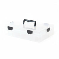 Clear Compartment Box Hinged Lid Organizer Compartmented