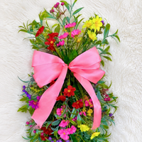 60cm Teardrop Floral Swag, Fake Flowers Garland for Door Hanging, Artificial Flower Swag for Wedding Arch Decor