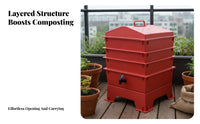 Stackable Composting Creature Farm Odor Control Multi-Tier Vermicomposter Stackable Vermicomposter Drainage Tap Composting