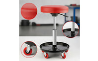 Heavy-Duty Mechanic Stool with Tool Tray Storage Comfortable Mechanic Stool with Tool Tray Long-Lasting Low-Height for Car Detailers, Workshop