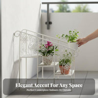 Indoor & outsidedoor Use Multi-Tier Heart-Design Planter Stand Floor-Standing Heart-Shaped Planter storage capacitySaving Plant Rack Easy Assembly for Gardeners, home dwellers, Balcony, Patio, Living Room, Entrypath