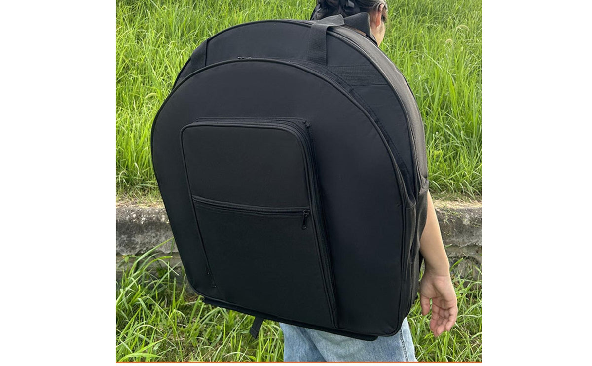 Cymbal Bag with Wheels Padded Drum Hardware Bag with Wheels Comfortable Handles Rolling Cymbal Case for Percussionists, Gigs