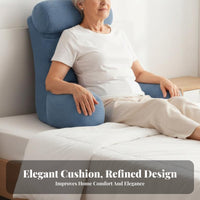 Ergonomic Design Bed Backrest Pillow with Arms High-Resilience Filling Sit up Pillow for Bed Breathable Material for Adults, Lounging