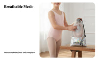 Dust-Proof Ballet Shoe Storage Bag Breathable Dance Shoe Bag Portable for Dancers, Adults, Offstage