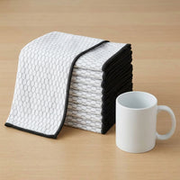 Geometric Pattern Microfibre Cloth, High Absorbency Dish Cloths for Kitchen and Glass, Lint-Resistant and Washable Microfiber Cleaning Tool
