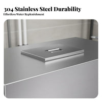 Stainless Metal Reservoir Tank Easy to Clean Wall-Mounted Water Tank Large Capacity for Property Managers, Business Owners, Household, Restroom