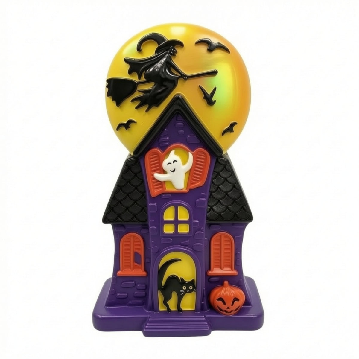 Lighted Haunted House Spooky Lighted Blow Form Decoration Festive for Entryway