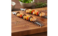 Prevents Food Rotating Fishbone Skewer Easy to Clean Seafood Skeleton Kebab Stick Rust Proof Stainless Steel BBQ Skewer Dishwasher Safe for Outdoor, Camping