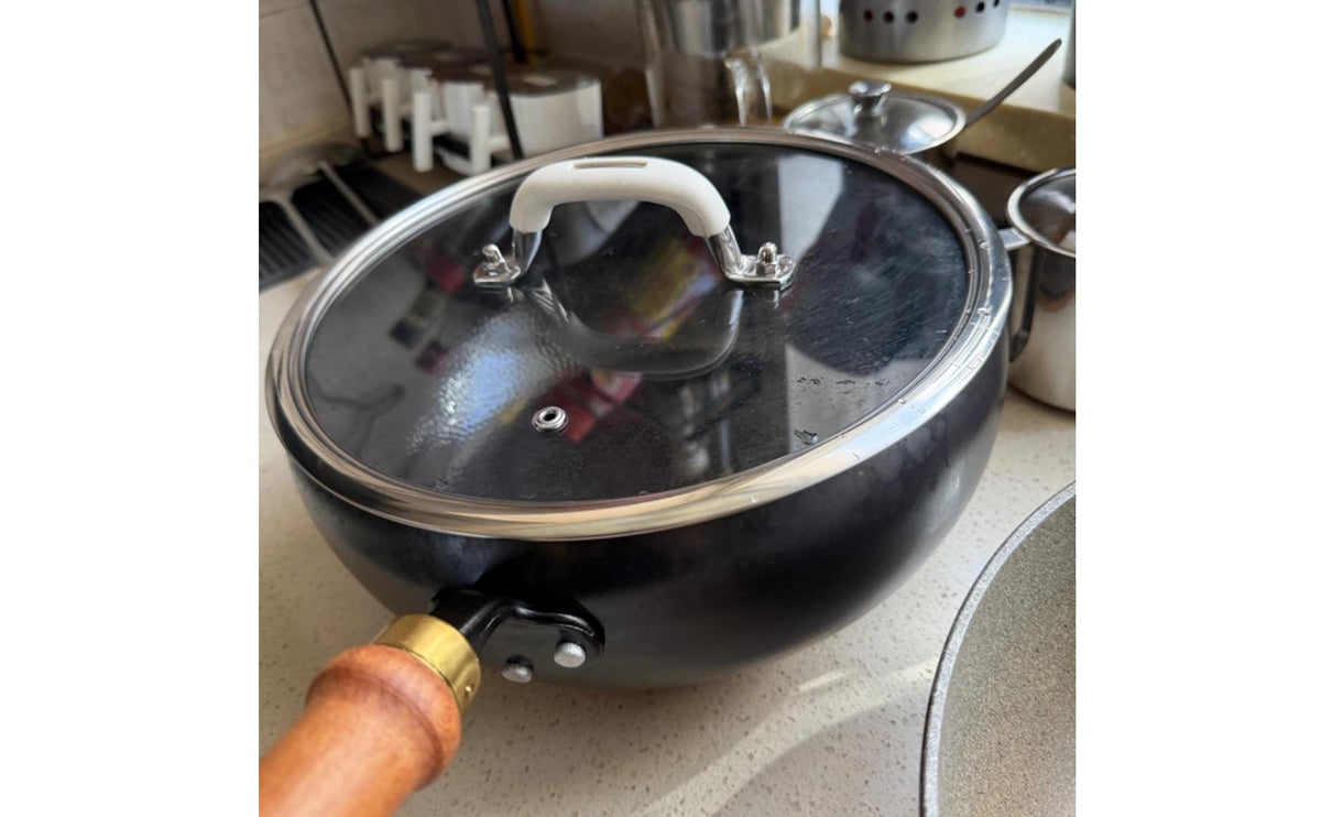 Universal Glass Pot Lid Anti-Scald Handle Universal Pan Lid Steam Vent Replacement Cookware Cover for Kitchen