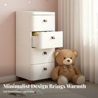 Space Saving Childrens Clothes Organizer Large Capacity Bedside Storage Cabinet Deepened Drawers Multi-Layer Storage Cabinet Rounded Corners for Apartment Dwellers, Homeowners, Bedroom, Playroom, Tight Areas, Living Room