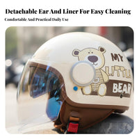Double Visor Helmet 3C Certified Electric Bike Helmet Sun Protection Guarding Headwear for Riders, City Riding, Daily Commute