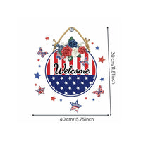 Self-Adhesive Independence Day Wall Decal Easy to Apply American Flag Star Sticker Vibrant Colors July 4th Window Sticker Double-Sided Print for Living Room