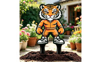 Outdoor Animal Silhouette Stake Whimsical Metal Garden Ornament Decorative Yard Art Colorful for Gardeners, Courtyard