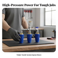 4000 PSI Multi-Jet Turbo Nozzle Heavy Duty Triple Nozzle Pressure Washer Head Quick Connect for Contractors, Professionals, Paint Stripping