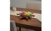 Wood Grain Droplet Bowl Creative Design Droplet Fruit Dish Tabletop Highlight Decorative Wooden Centerpiece