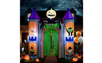 Haunted Castle Arch Easy to Inflate Inflatable Arch with Lights Walk-Through Prop Sturdy Inflatable Castle Medieval