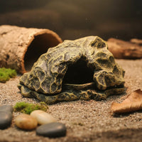Pet Rock Hide Easy to Clean Fake Stone Hideout Stable Base for Aquatic Habitat