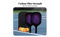 Pickleball Paddle Anti-Slip Grip Carbon Fiber Pickleball Paddle Sports Equipment Shock Absorption Large Sweet Area