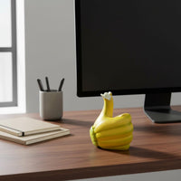 Banana Thumbs up Statue Creative Design Resin Banana Hand Decor Motivational Gift Thumbs up Hand Figurine for Friends, Office Desk, Desktop, Bookshelf