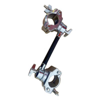 Secure Drum Rack Connector Clamp Modular Tube Clamp with Connecting Rod Sturdy Hardware Stable for Drummers