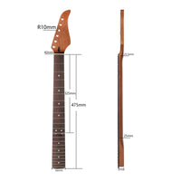 Side Dot Inlays Electric Guitar Neck Completed Headstock Rosewood Fretboard Neck Warm Tone Luthier Supply Rich Sustain for DIY Enthusiasts