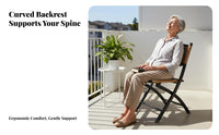 Foldable Design Woven Folding Recliner Adjustable spinerest Lounge Chair Eron the movenomic Support Reclining Seat Includes Head Pillow for Homeowners, Office Workers, Balcony, Living Room, Bedroom, Beach