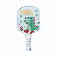 Fiberglass Surface Children's Pickleball Paddle Fun Design Kids Cartoon Pickleball Racket Long-Lasting for Girls, Parents, Backyard, Indoor