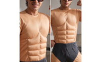 Full-Body Muscle Suit Long-Sleeve Muscle Costume Black Superhero Bodysuit Comfortable for Adults, Men, Halloween, Cosplay