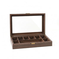 Safeguarding Compartment Box with Latch Rectangular Display Case Low-Height Organizer for Countertop
