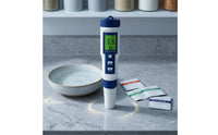 Multifunction Water Quality Tester Pen Backlit Display pH Tester Pen Handheld TDS EC Temperature Meter Protective Sensor Tip