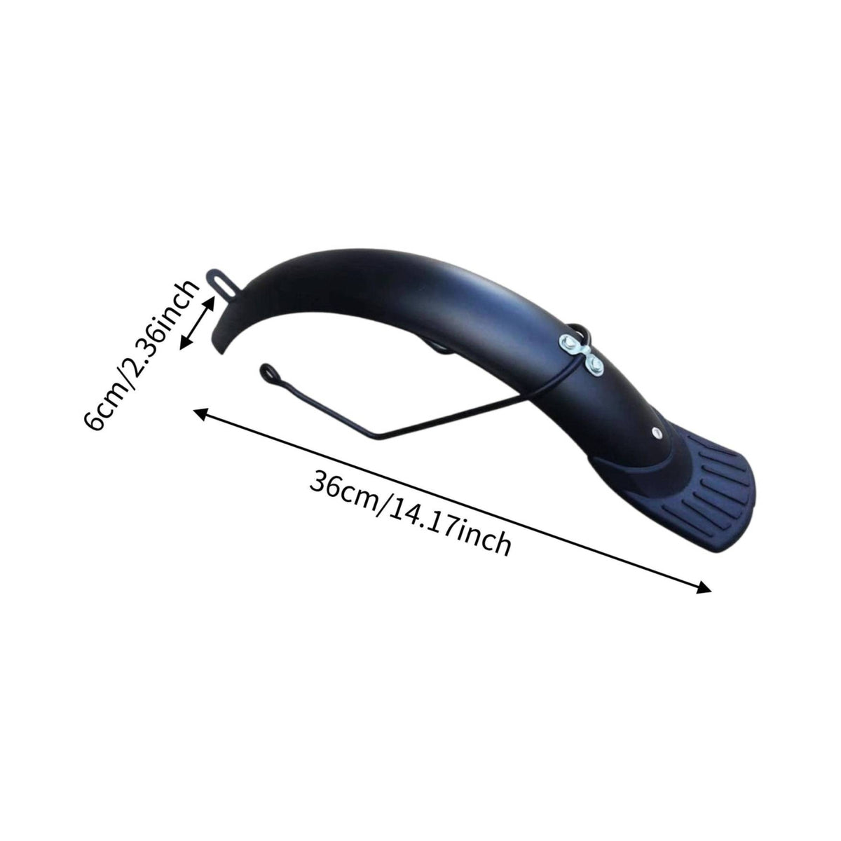 Iron Electric Bicycle Mudguard Black Finish Folding Bike Mudguard Curved Metal Bike Mud Flap Mounting Brackets