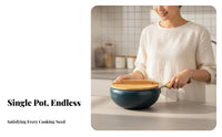 Uncoated Iron Pan Induction Compatible Uncoated Cooking Pan Traditional Chinese Saucepan Fast Heat Conduction for Home Cooks