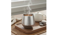 Rustproof Pure Titanium Tea Cup No Metal-Like Taste Double Wall Titanium Cup Biocompatible Lightweight Camping Mug Dishwasher Safe for Campers