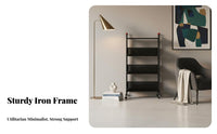 Space Saving Multi-Level Rolling Cart adaptable Use 4-Tier Mobile shelf unit Slim Design Tiered Shelving Unit Easy Assembly for Homeowners, Office Workers, Living Room, Narrow Spaces, Bedroom, Classroom
