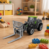 Mini Car Forklift Die-Cast Alloy Construction Vehicle 360-Degree Rotatable For Kids Over 4 Years Old