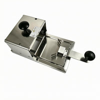 Push-Slide Mechanism Hamburger Bun Cutter Adjustable Height Manual Bun Cutting Machine Easy to Clean Food Equipment Polished Metal Finish