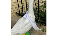 Porch Goose Wing Accessory Ideal Gift Goose Statue Costume Wide Application White Textile for Lawn, Outdoor, Yard