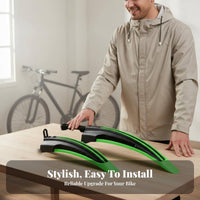 Front and Rear Bike Fenders Full Coverage Universal Bike Mudguard Front and Rear Mudguard Set Long-Lasting Material